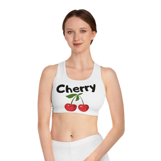Damen Sport BH Kirschmuster Stilvoll Training Yoga Freizeit