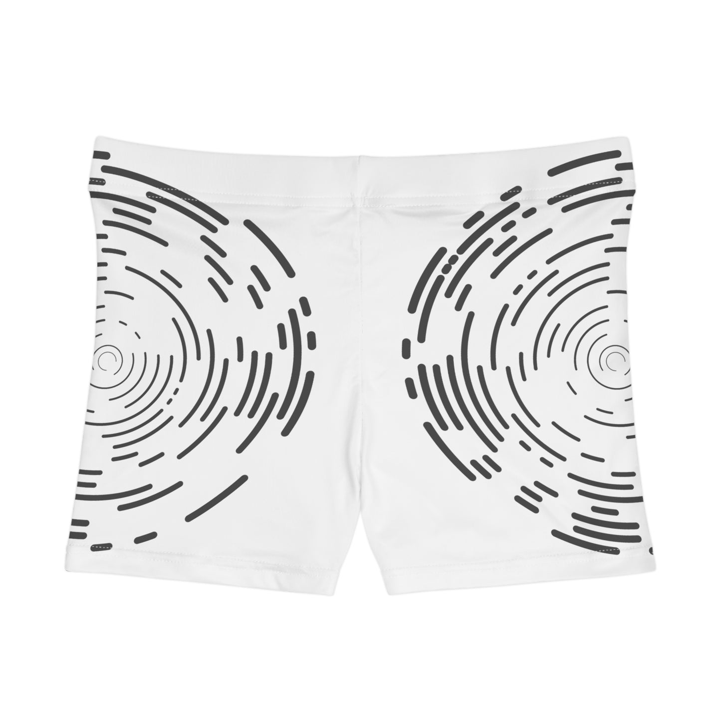 Damen Shorts Schwarz Weiss Kreis Design Activewear Sport Lifestyle