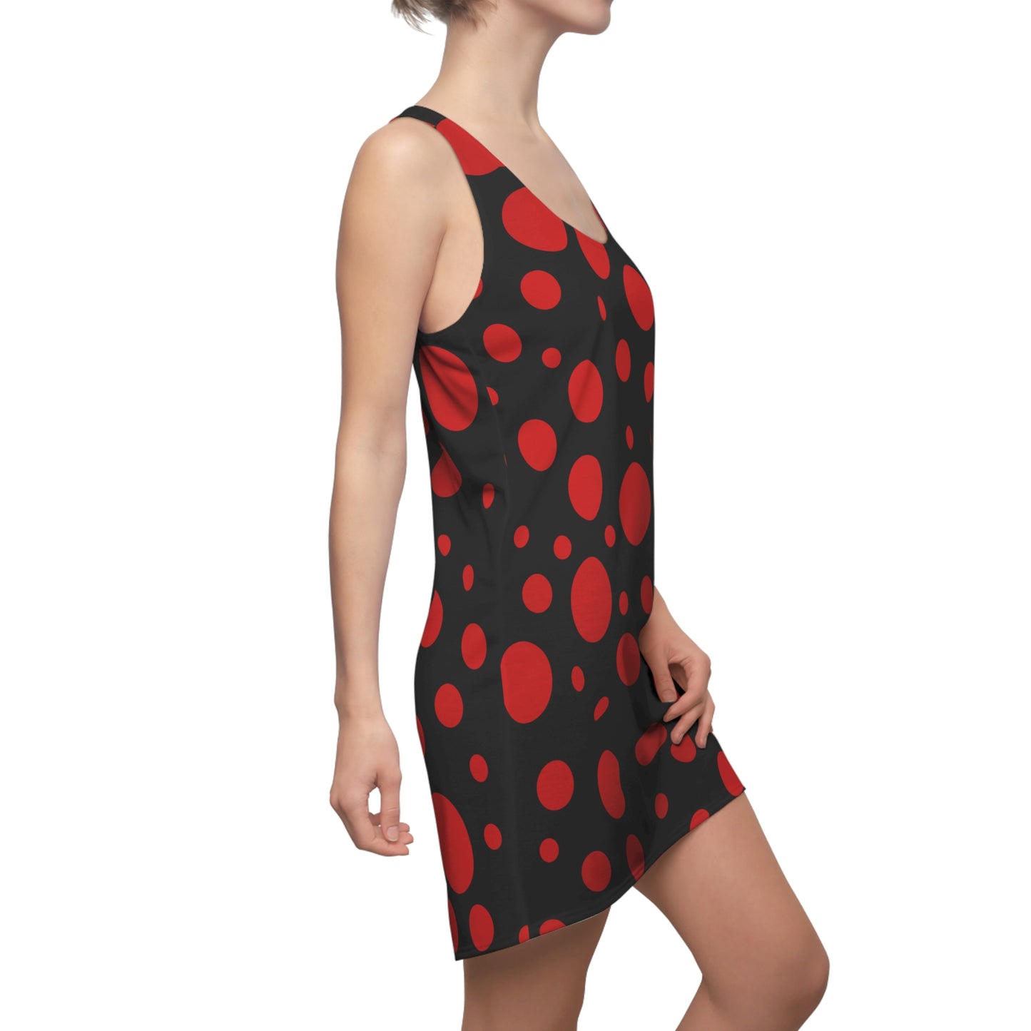 Rot Punkte Racerback Kleid – Kühn & Trendig