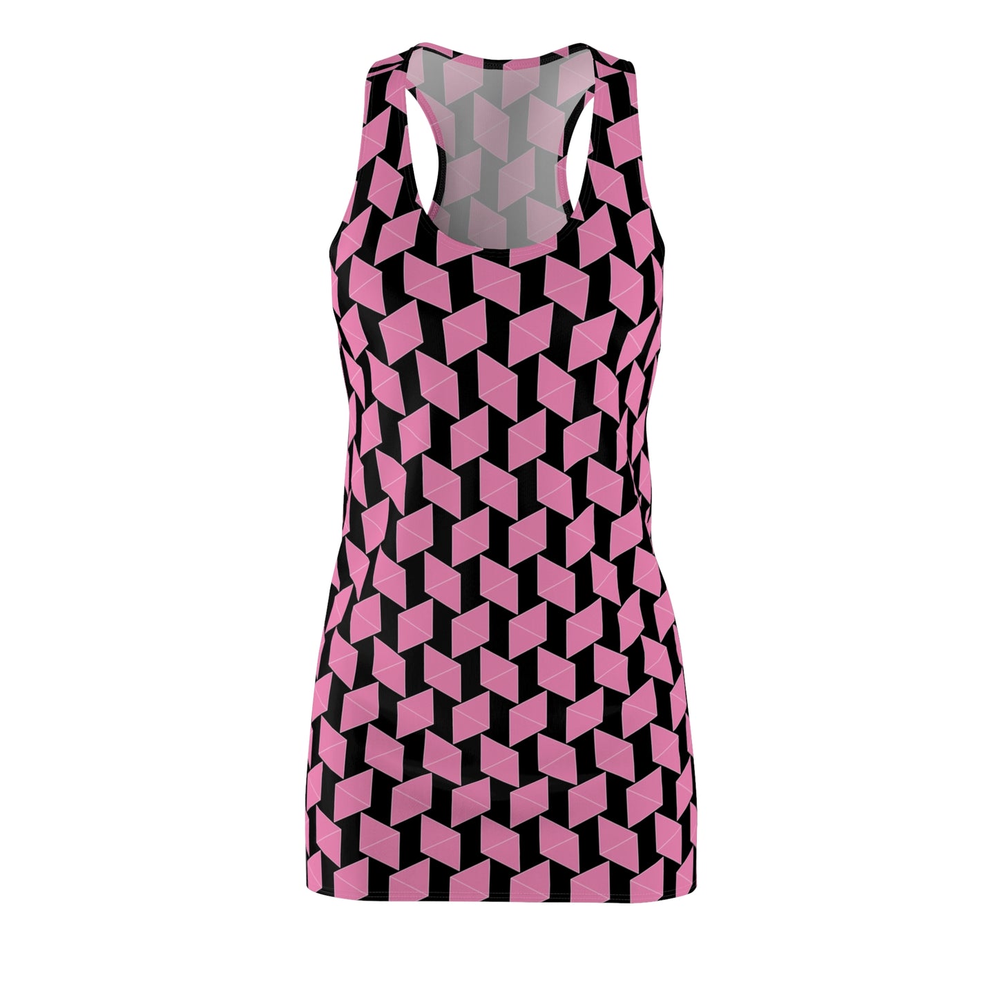 Pink Geometrie Racerback Kleid – Stylisches Sommerkleid