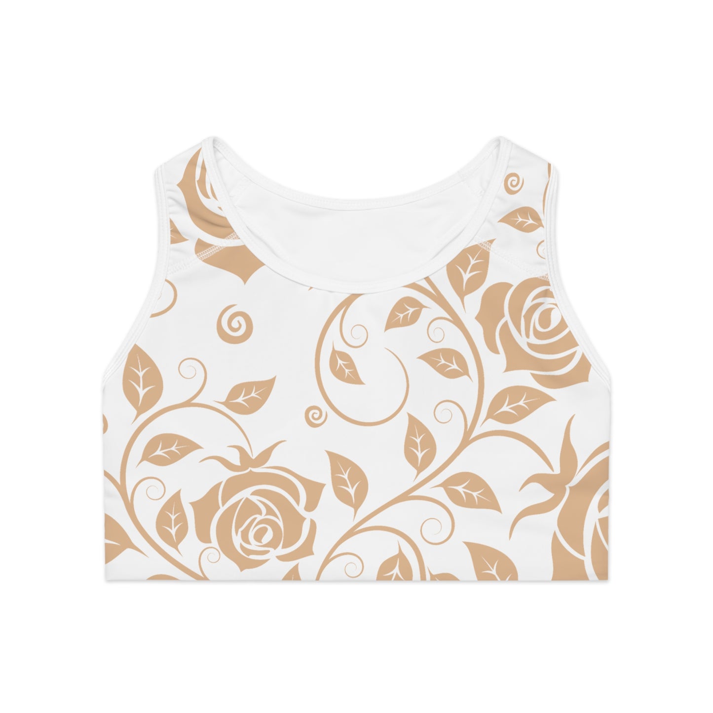 Damen Sport BH Blumenmuster Elegant Fitness Yoga Freizeit