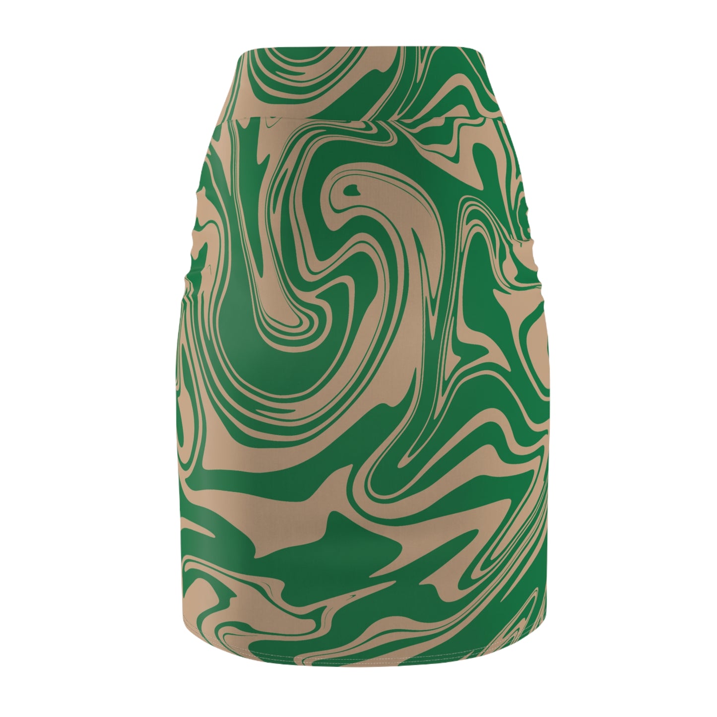 Damen Rock Marmor Print Bleistift Elegant Business Casual