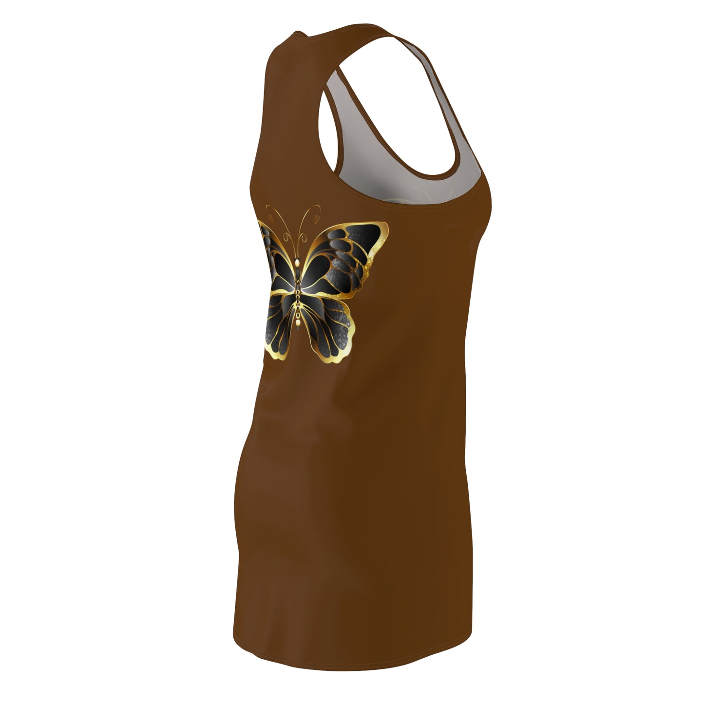 Braun Schmetterling Racerback Kleid Sommerkleid
