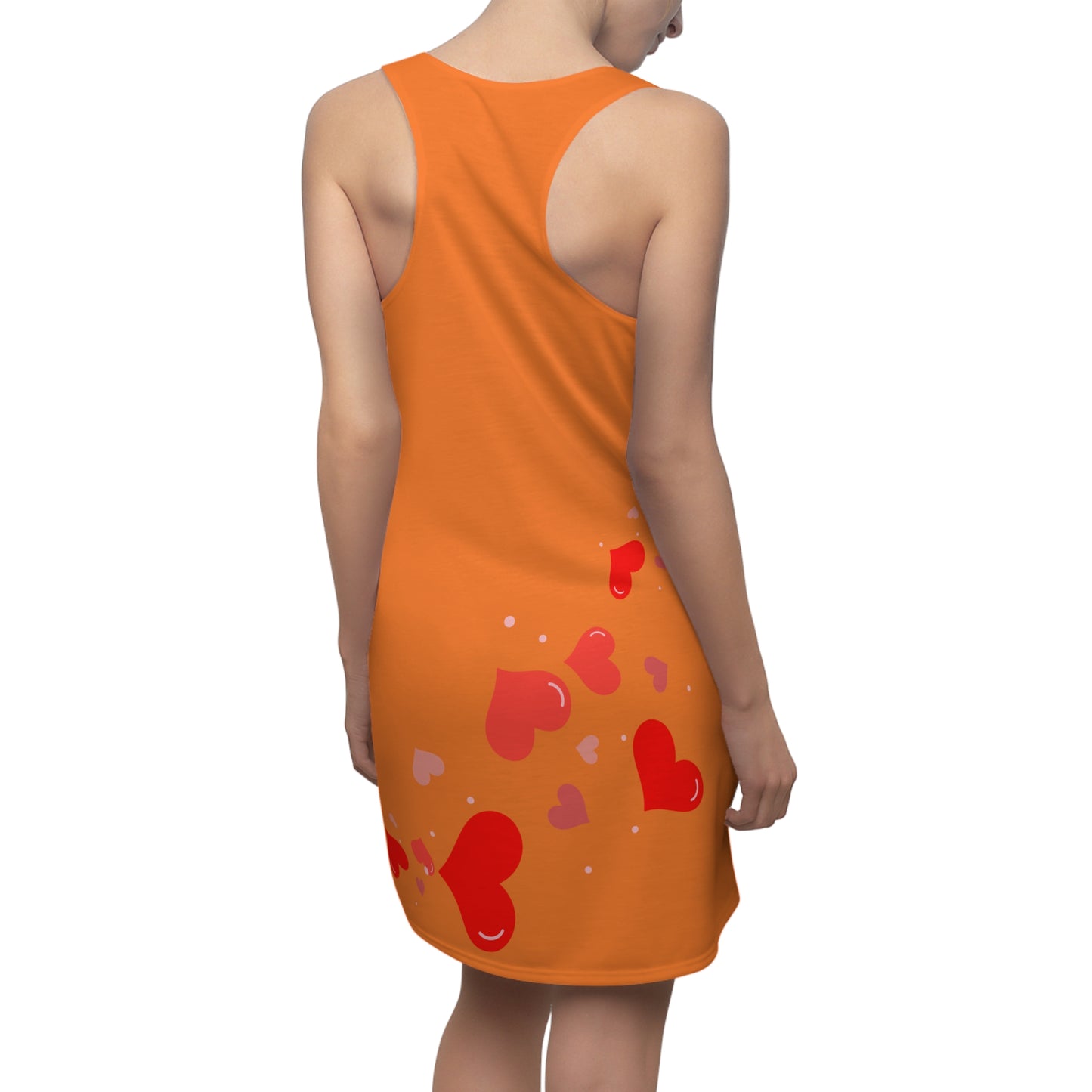 Crusta Herz Racerback Kleid – Elegantes Valentinstag Outfit