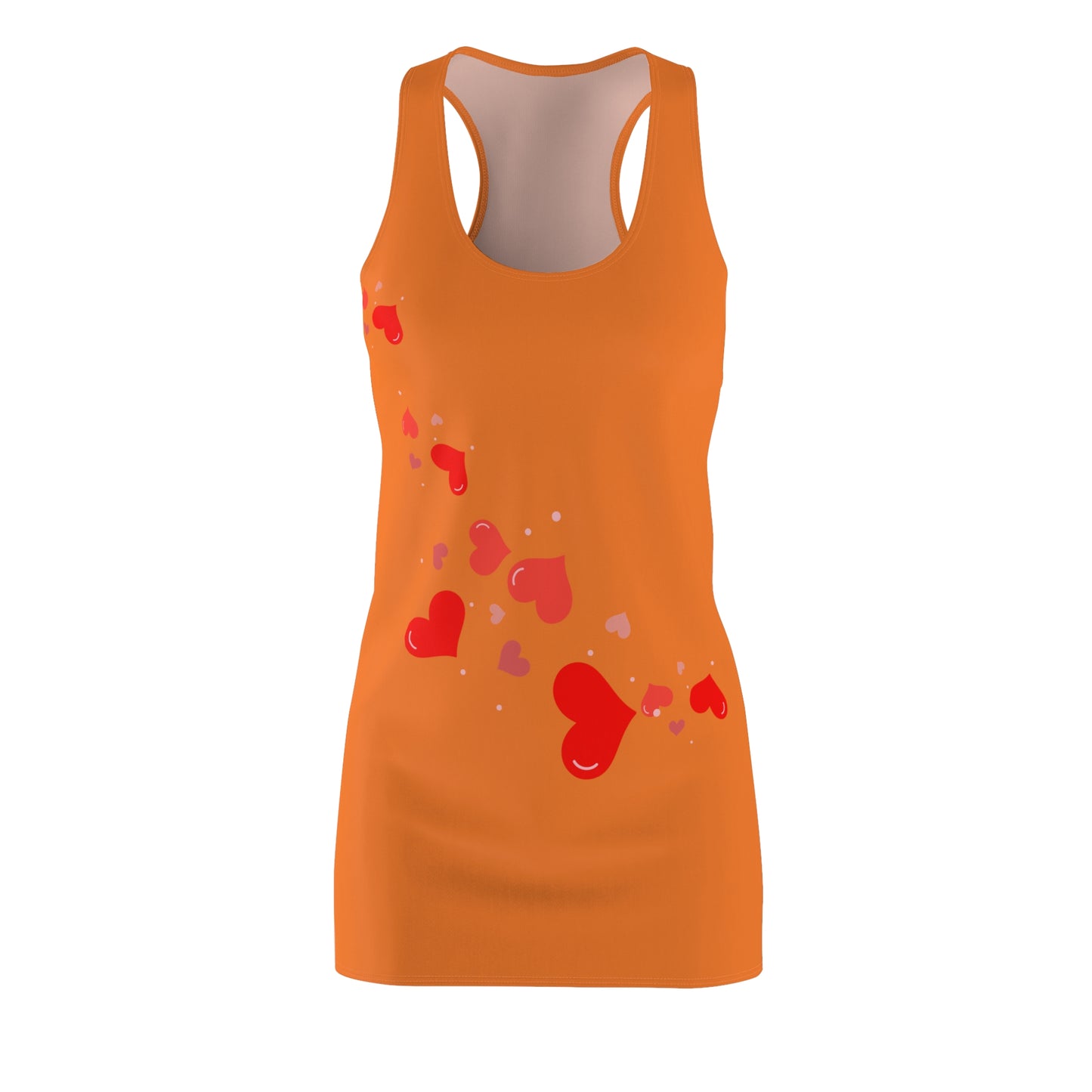 Crusta Herz Racerback Kleid – Elegantes Valentinstag Outfit