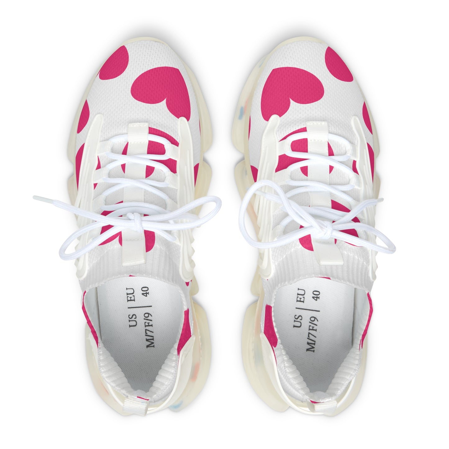Damen Sneaker mit Herzmuster – Stylische Sportschuhe