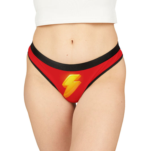 Damen Thong Unterwäsche Bequeme Atmungsaktive Slips Blitz Print Flash