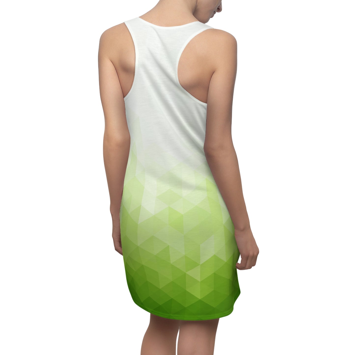 Gradient Green Racerback Kleid Damen – Sommerkleid mit Farbverlauf