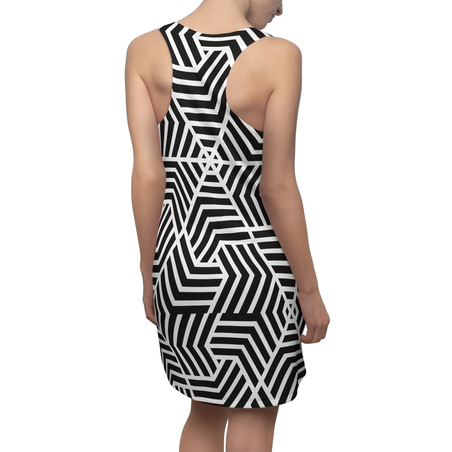 Racerback Kleid Damen – Sommerkleid mit geometrischem Muster
