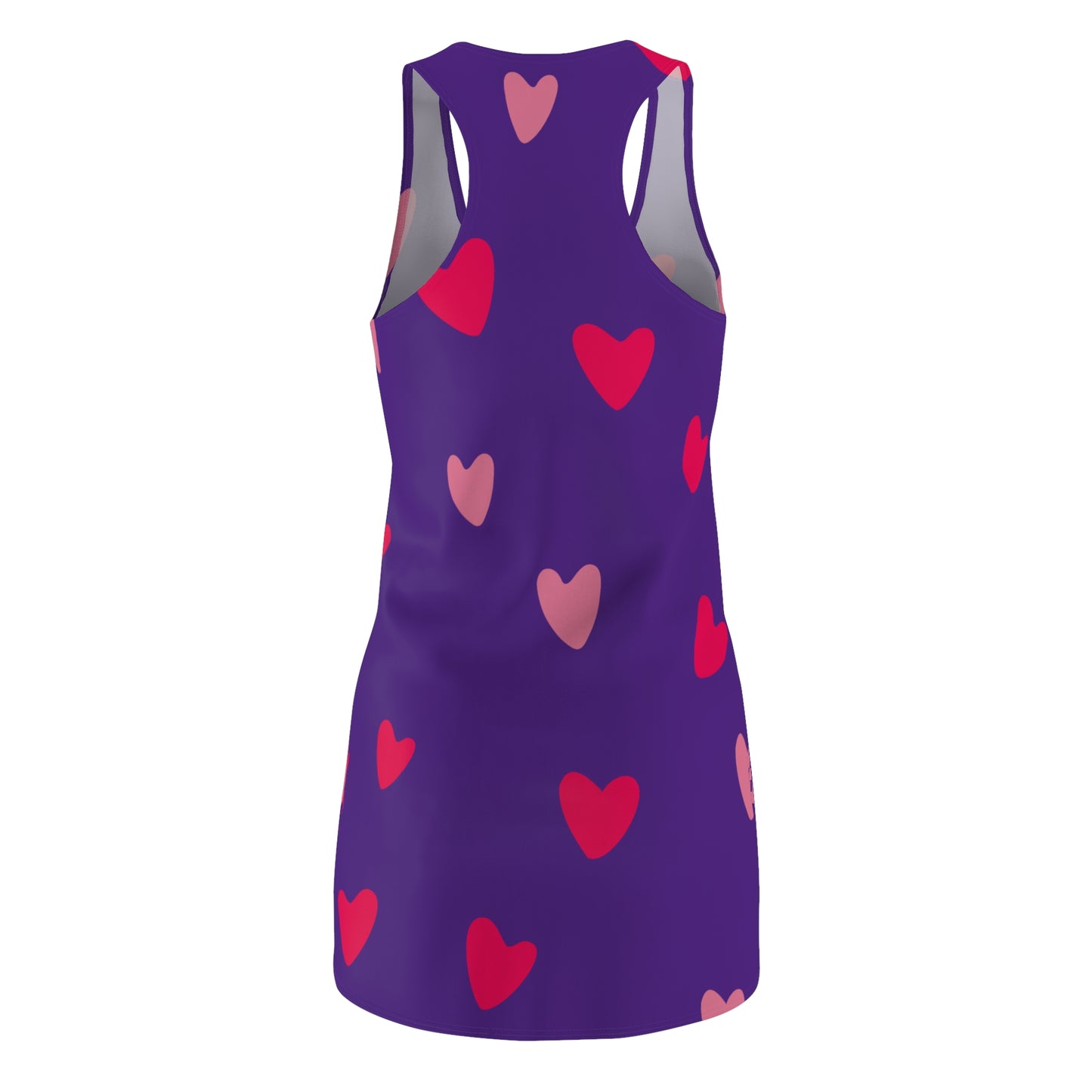 Pink Herz Racerback Kleid – Süßes Sommerkleid Lila