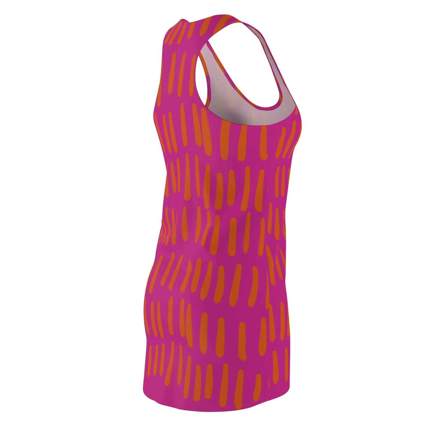 Pink Orange Boho Racerback Kleid – Modernes Sommerkleid