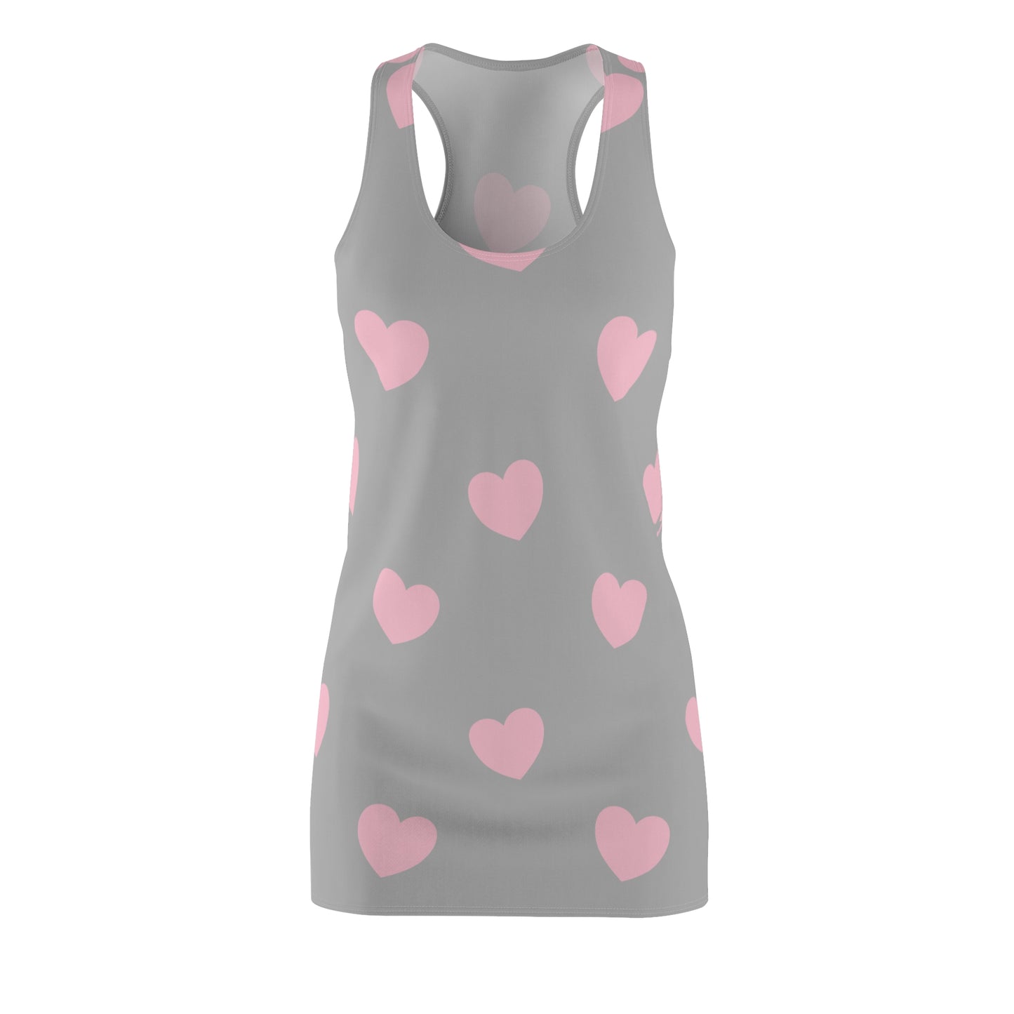Rosa Herz Racerback Kleid – Romantisches Sommerkleid