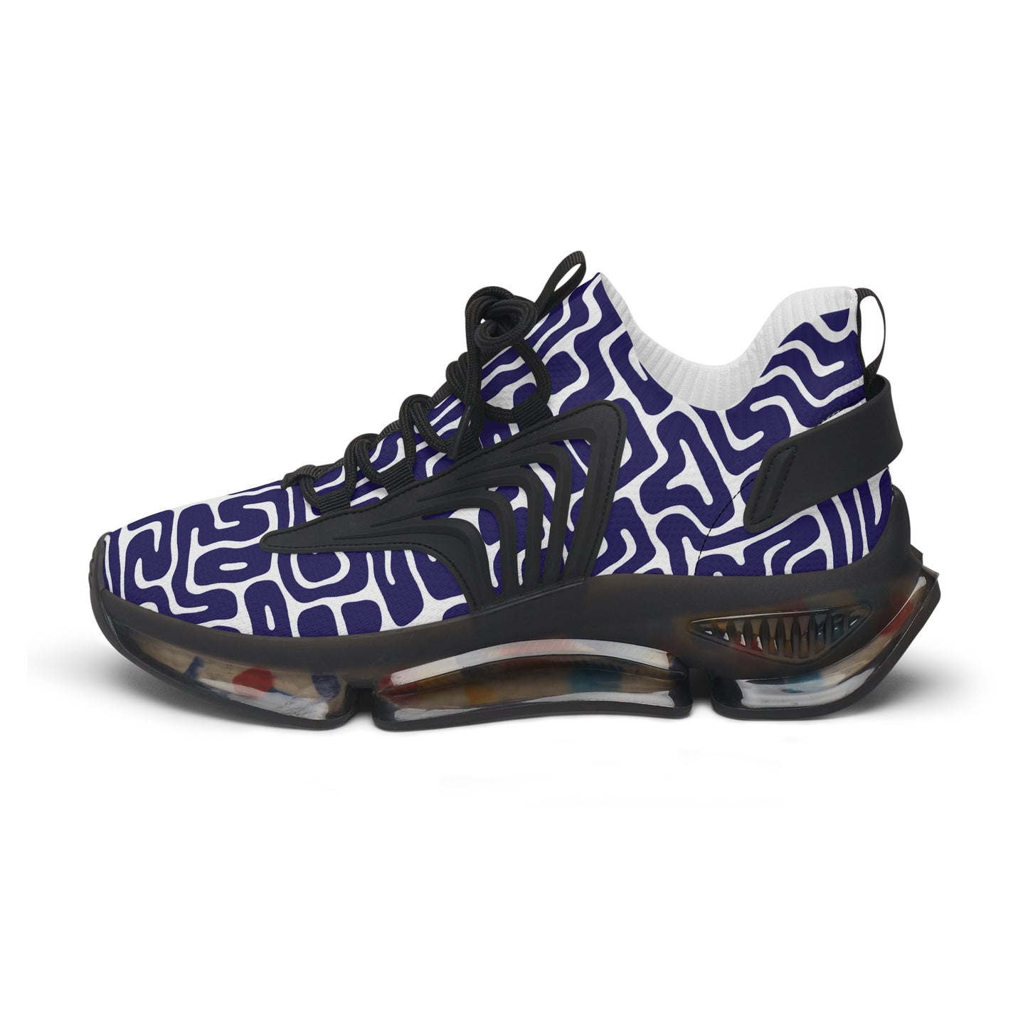 Damen Sneaker Blau Weiß Modern Design Atmungsaktiv