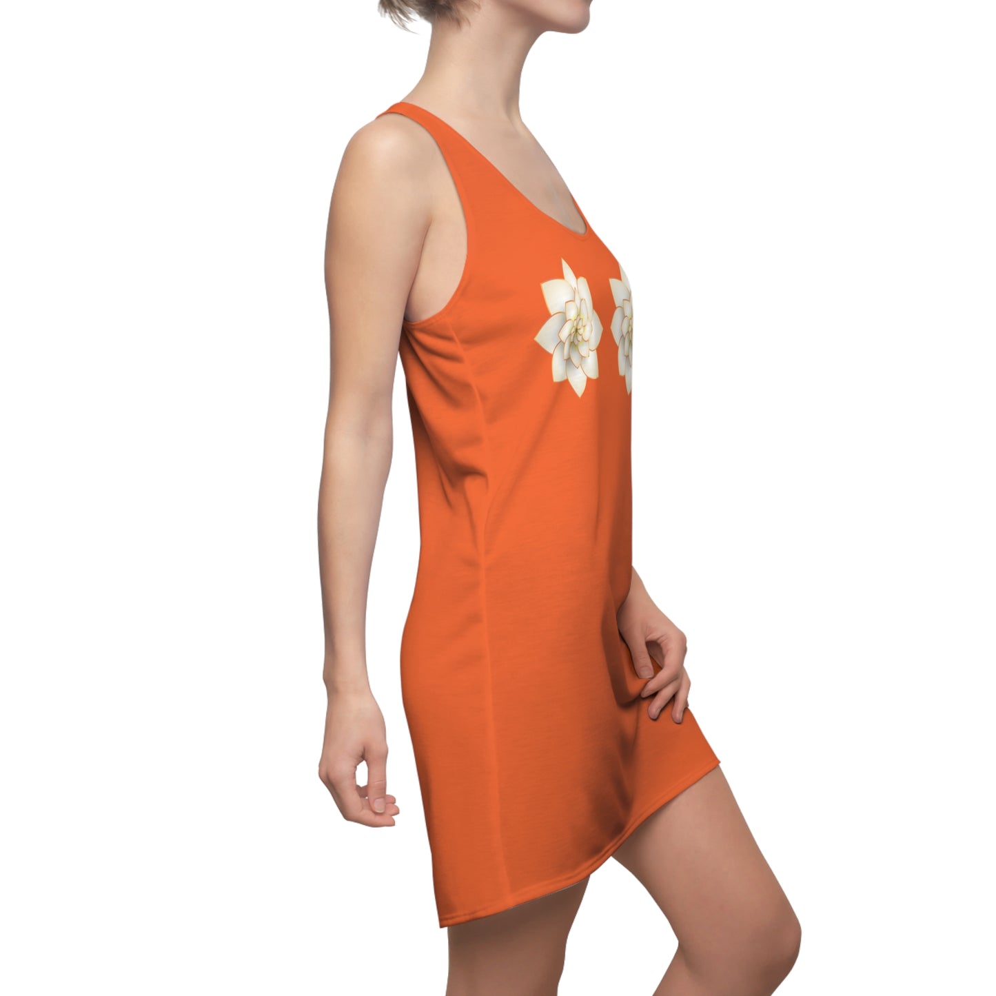 Oranges Damen Kleid Lotus Racerback Sommer Elegant Alltag Events
