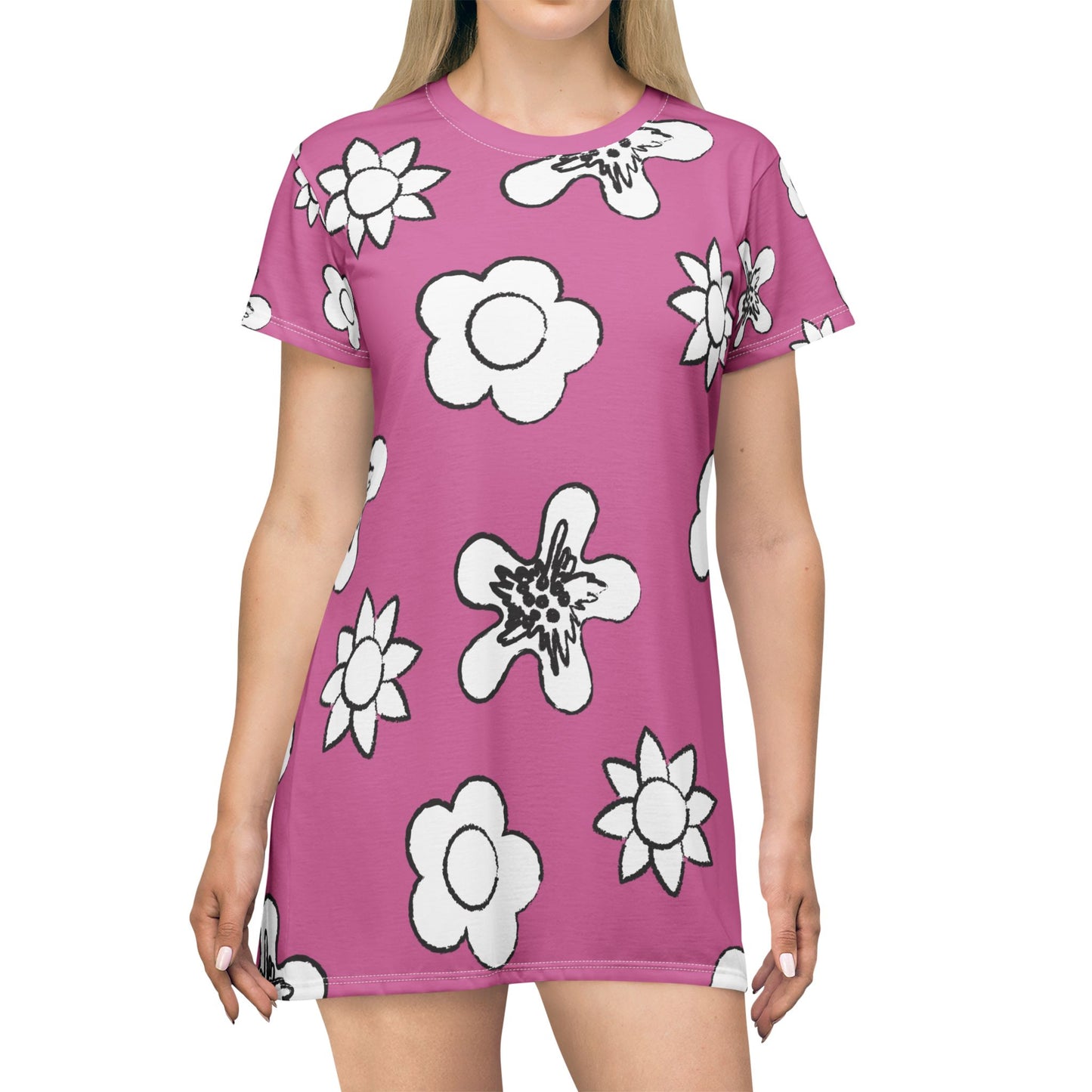 Rosanes Damen Kleid Floral T-Shirt Sommer Boho Casual Premium