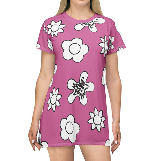 Rosanes Damen Kleid Floral T-Shirt Sommer Boho Casual Premium