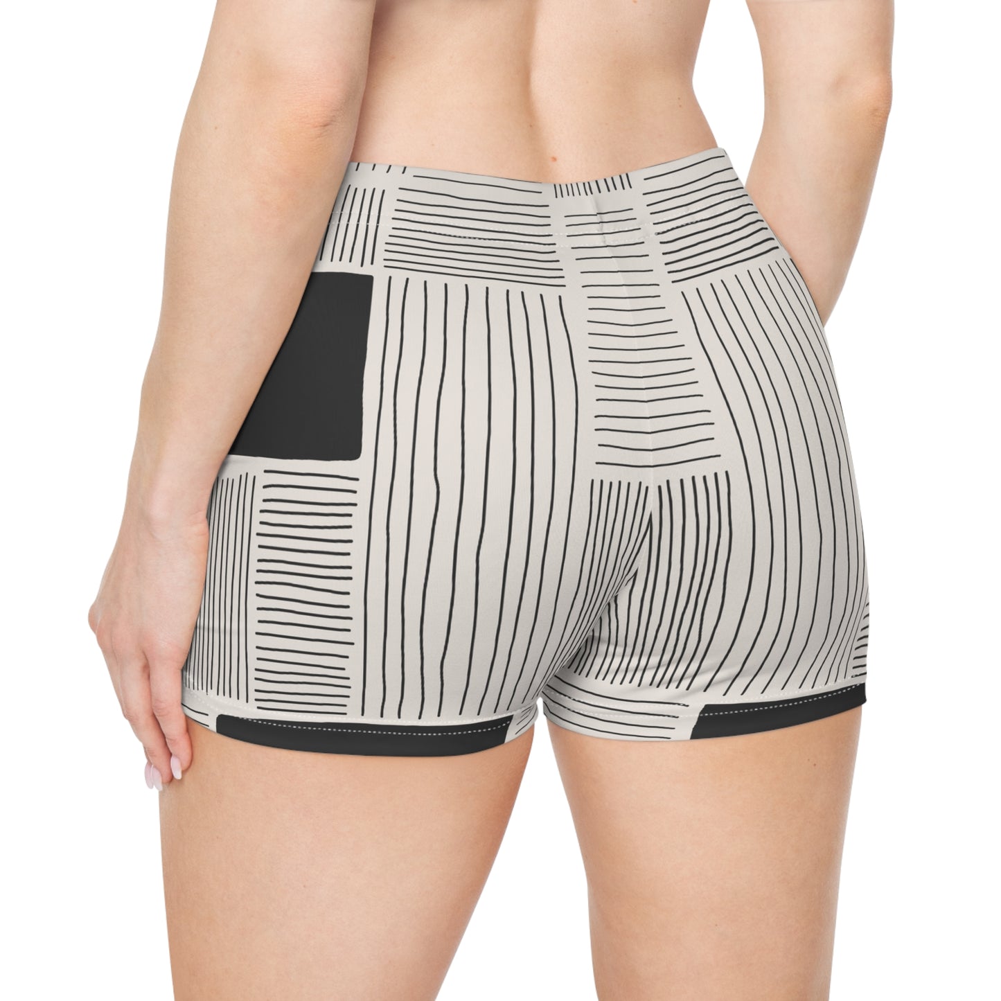 Damen Shorts Linienmuster Premium Activewear Sommermode