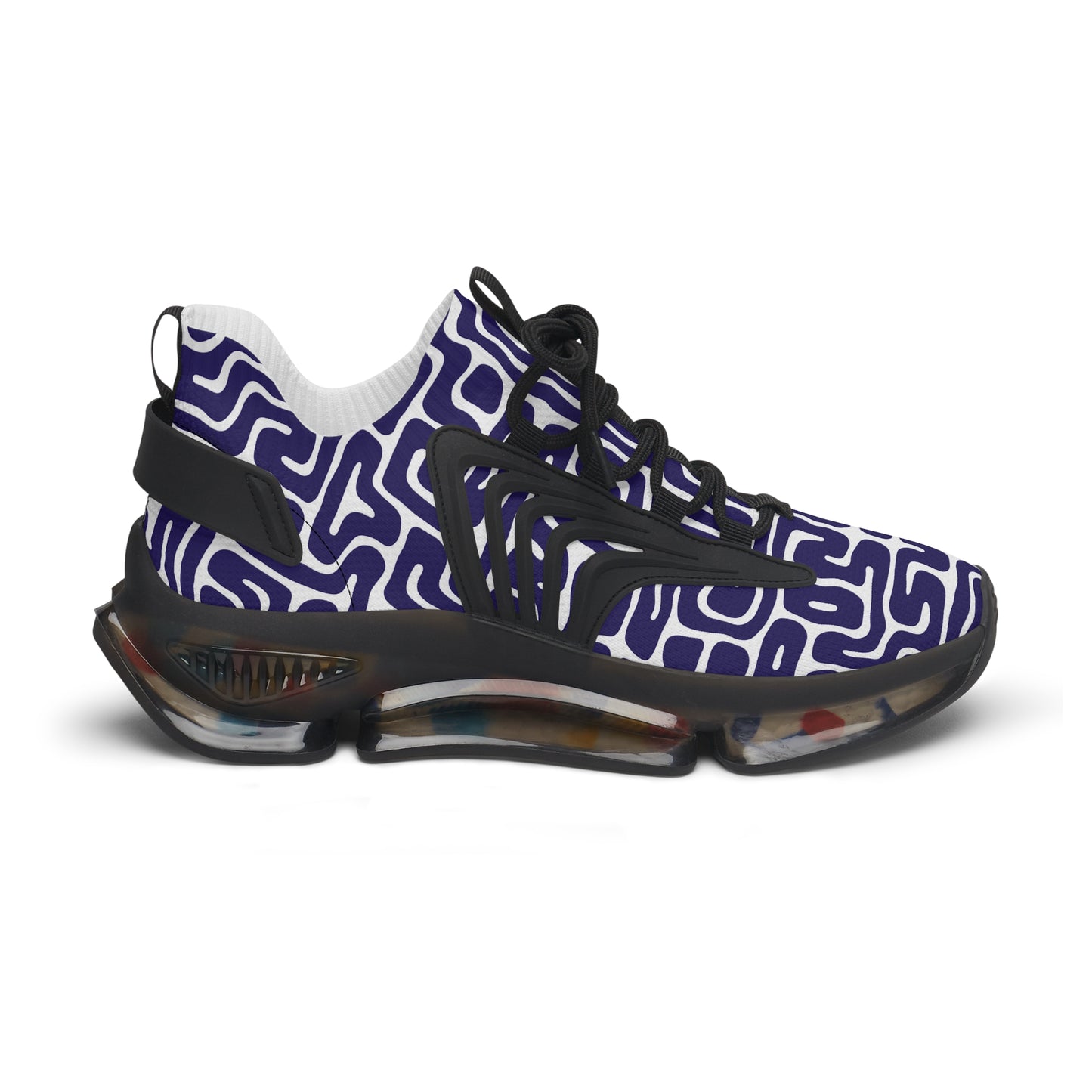 Damen Sneaker Blau Weiß Modern Design Atmungsaktiv