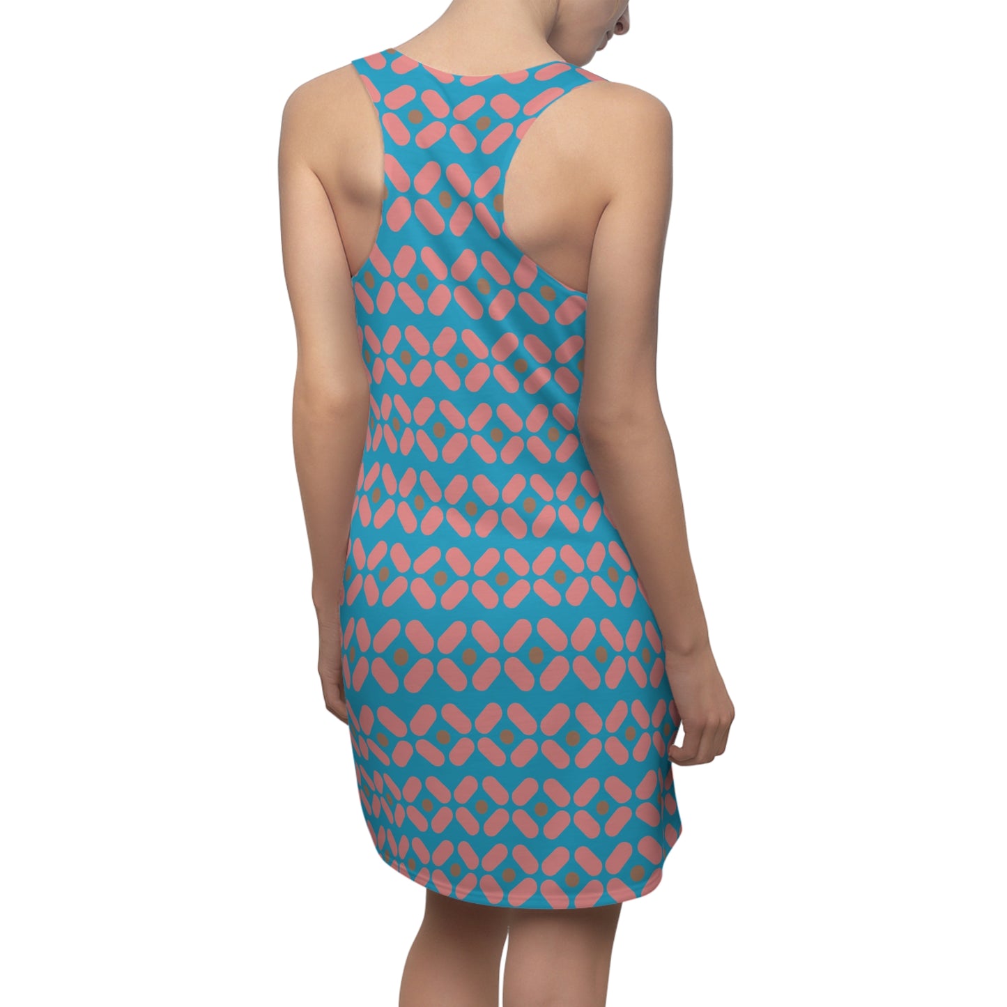 Türkis Rosé Racerback Kleid – Chic Sommerkleid