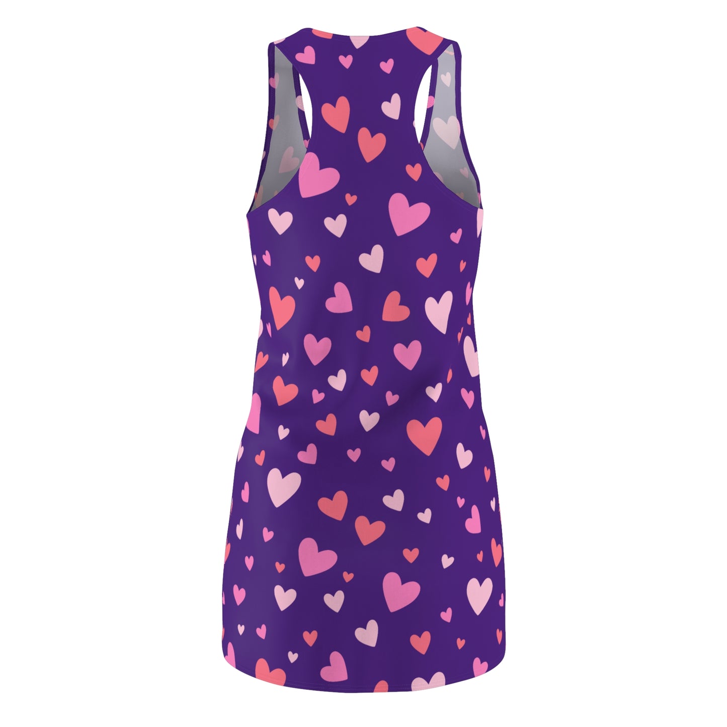 Pink Herz Racerback Kleid – Verspieltes Sommerkleid in Lila