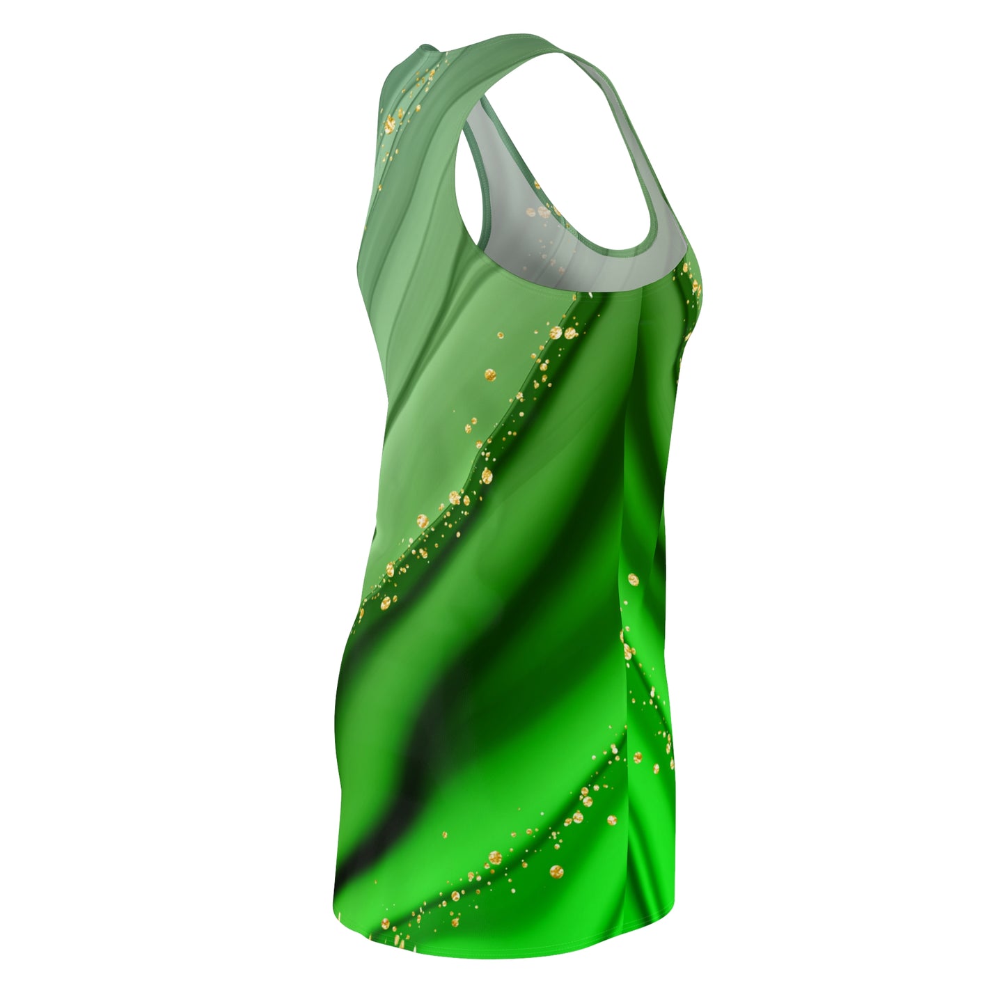 Grün Aquarell Racerback Kleid – Elegantes Sommerkleid