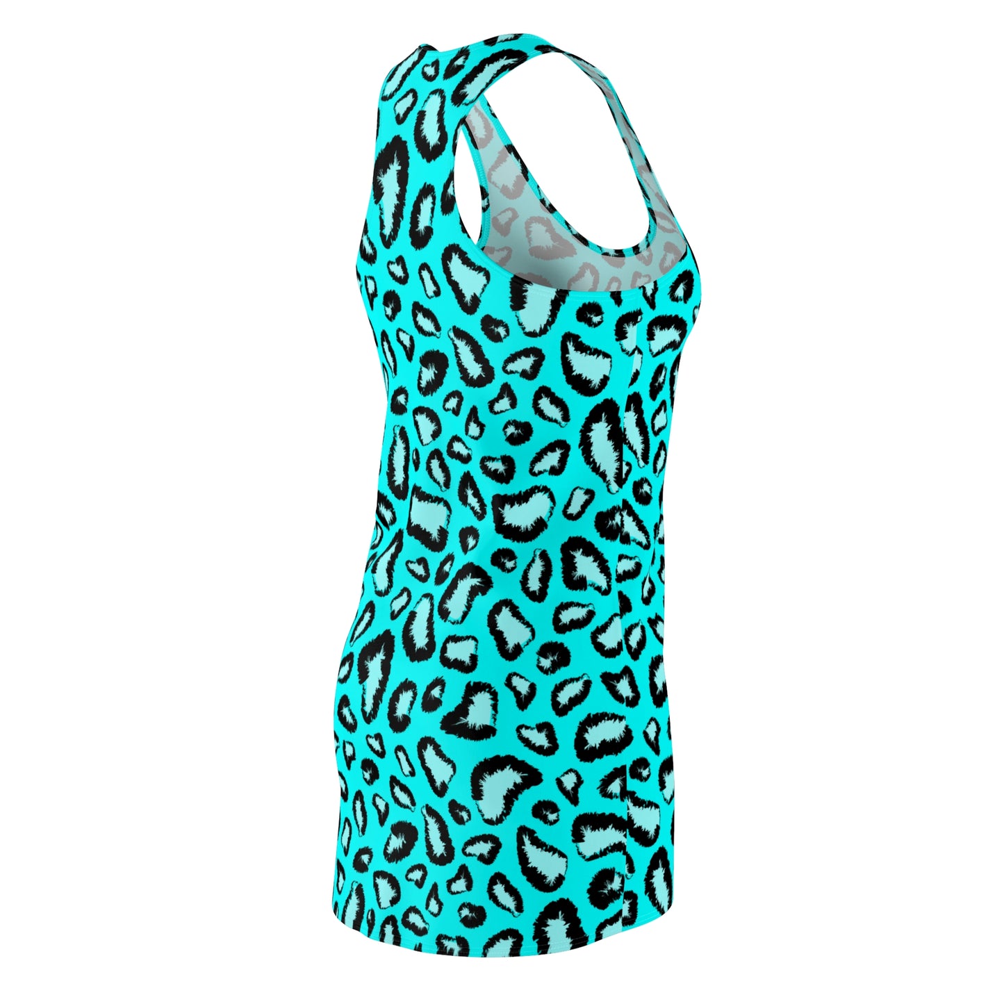 Türkis Leopard Racerback Kleid – Trendige Sommer Damenmode