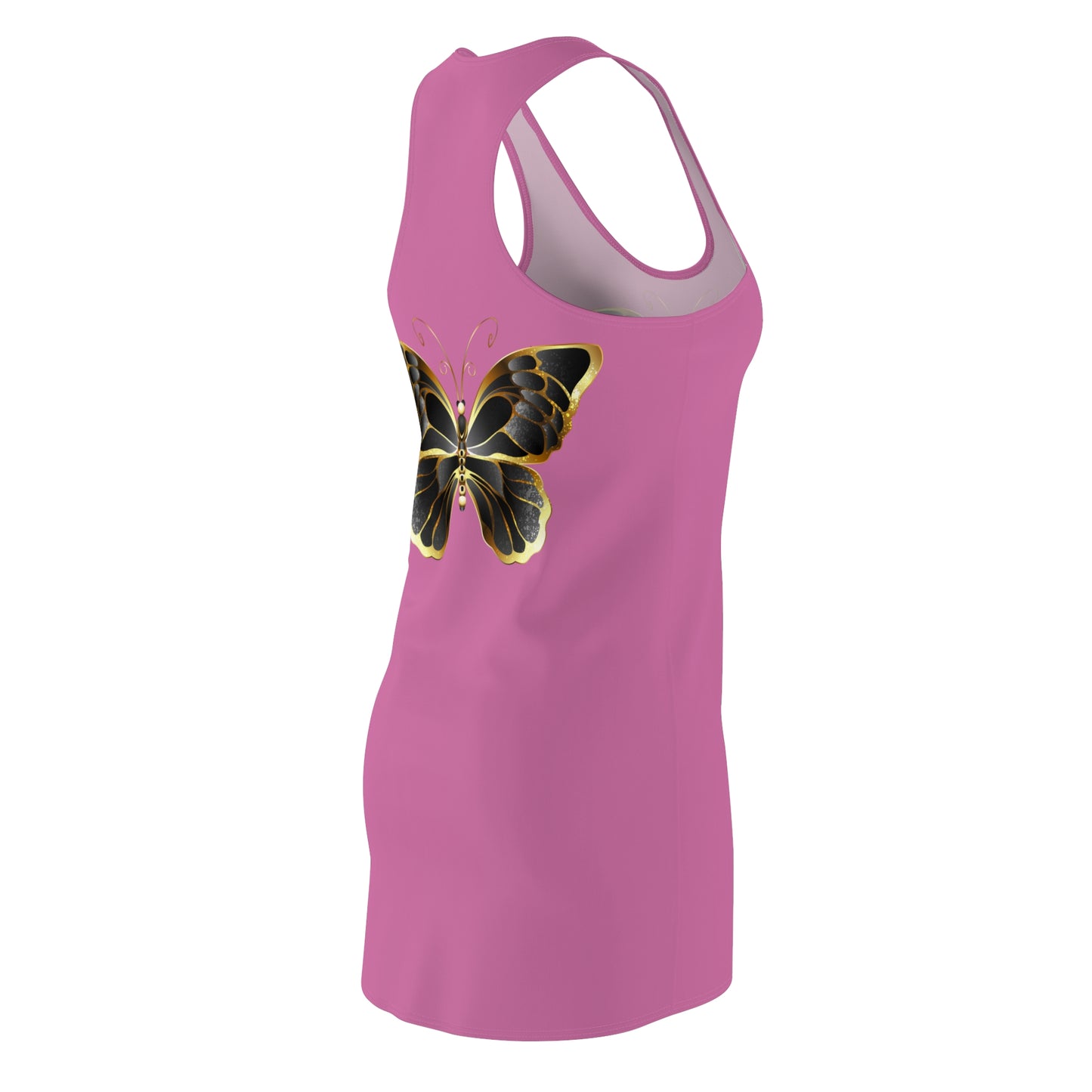 Rosa Schmetterling Racerback Kleid Sommerkleid