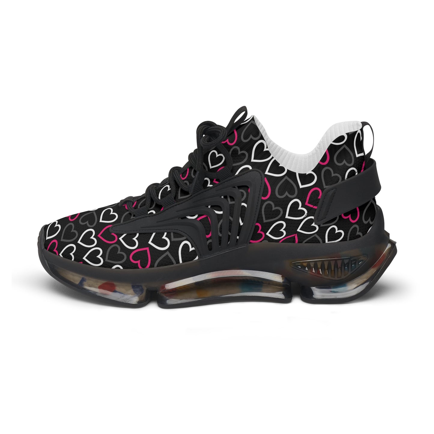 Damen Sneaker mit Herzmuster – Stylische Sportschuhe