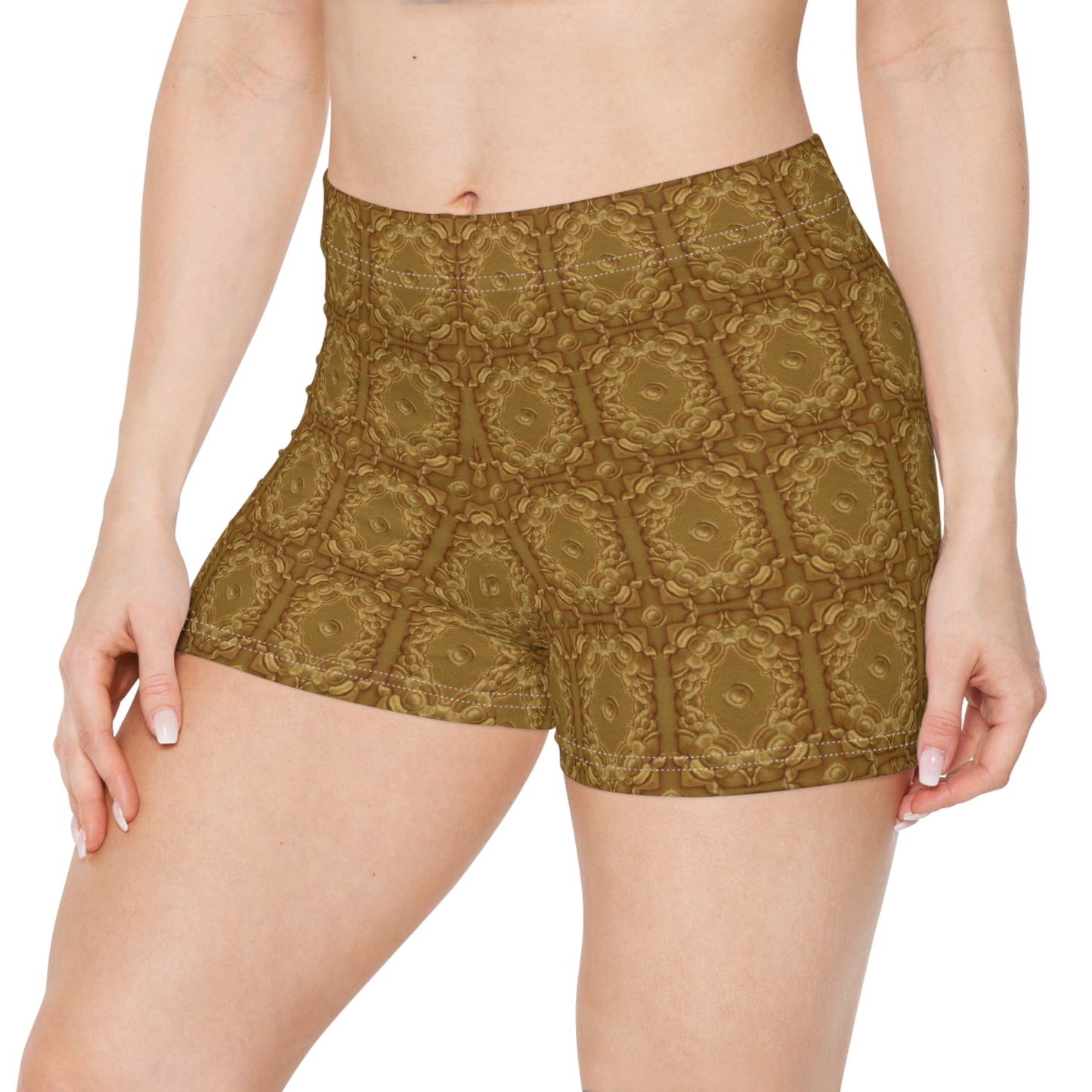 Damen Shorts Boho Vintage Muster Premium Activewear Retro Stil