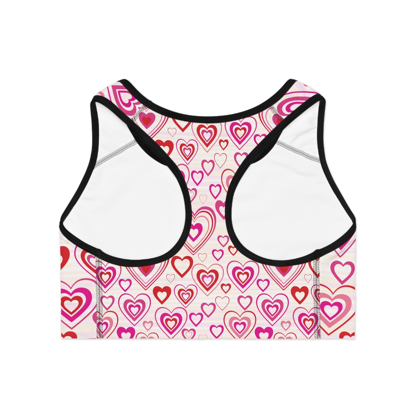 Damen Sport BH Herzmuster Atmungsaktiv Yoga Fitness Workout Top