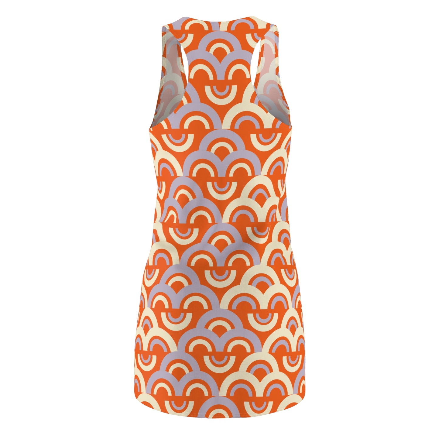 Damen Racerback Kleid Pastell Bogenmuster Bequemes Freizeitkleid