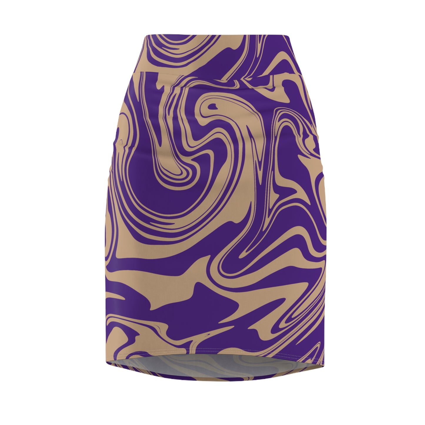 Damen Rock Marmor Print Bleistift Elegant Business Casual