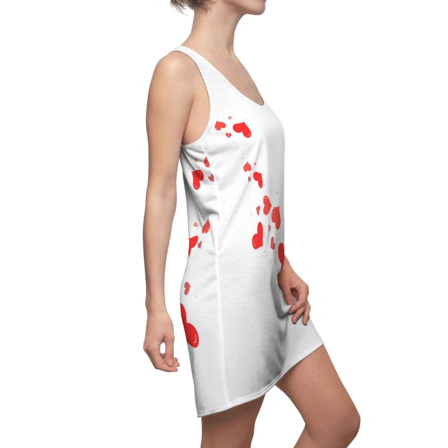 Herz Racerback Kleid – Elegantes Valentinstag Outfit