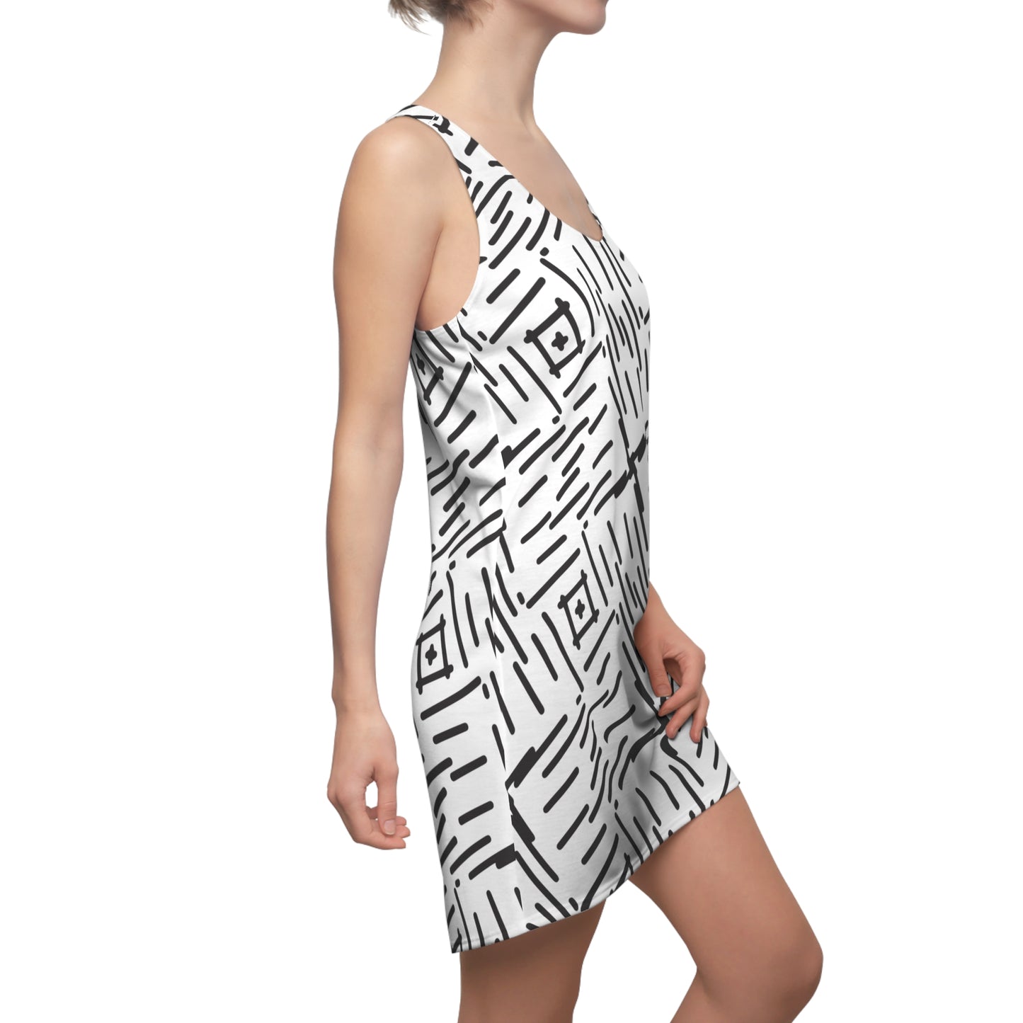 Abstrakt Racerback Kleid – Stylisches Sommerkleid