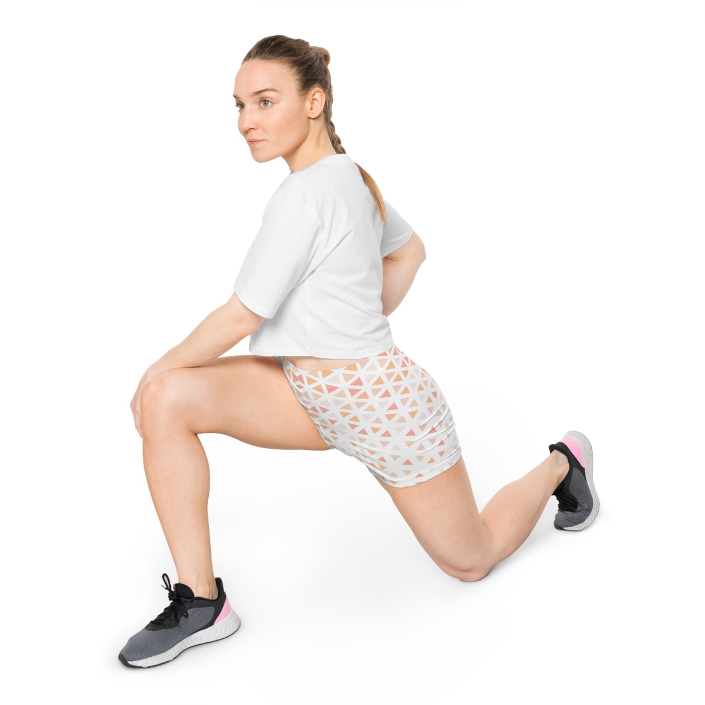 Damen Shorts Pastel Geometrie Leichtigkeit Sport Freizeit