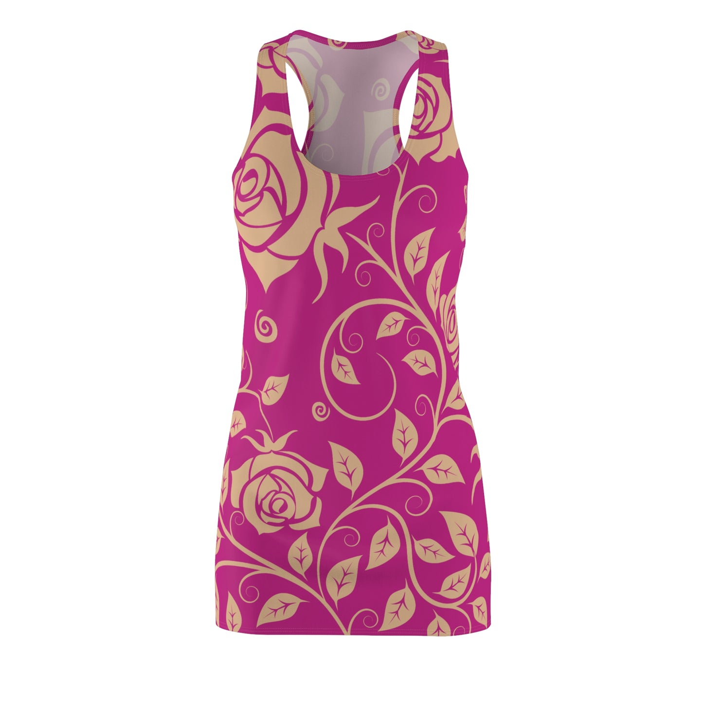 Floral Racerback Kleid Rose – Elegant in Beige & Pink
