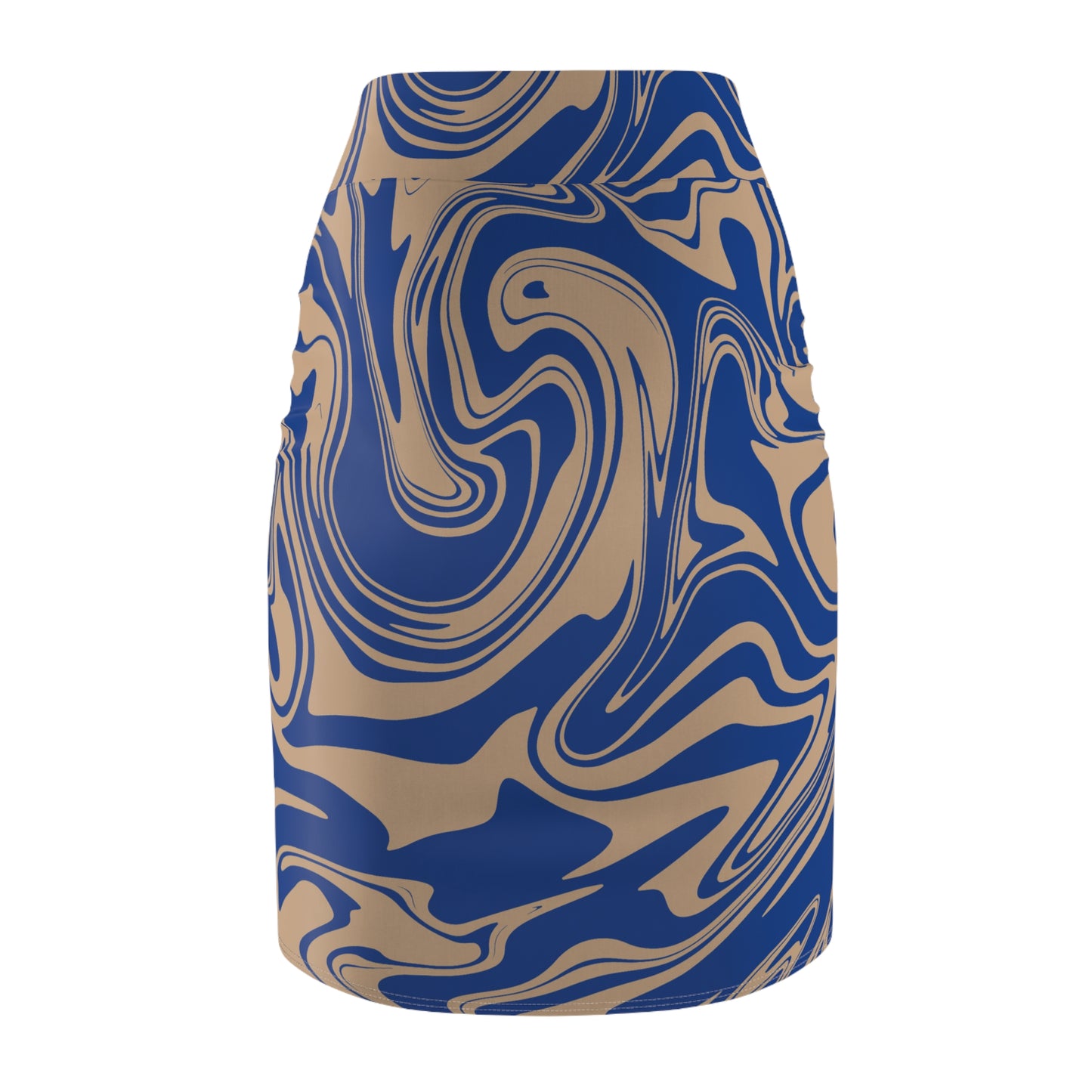 Damen Rock Marmor Print Bleistift Elegant Business Casual