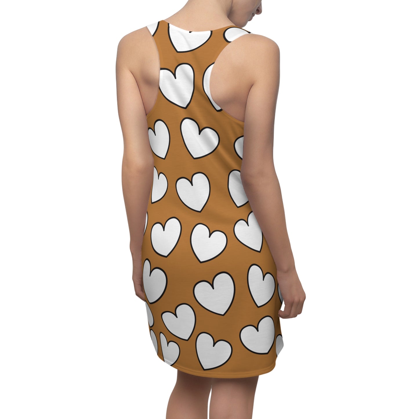Racerback Kleid mit Herzmuster – Verspieltes Sommerkleid