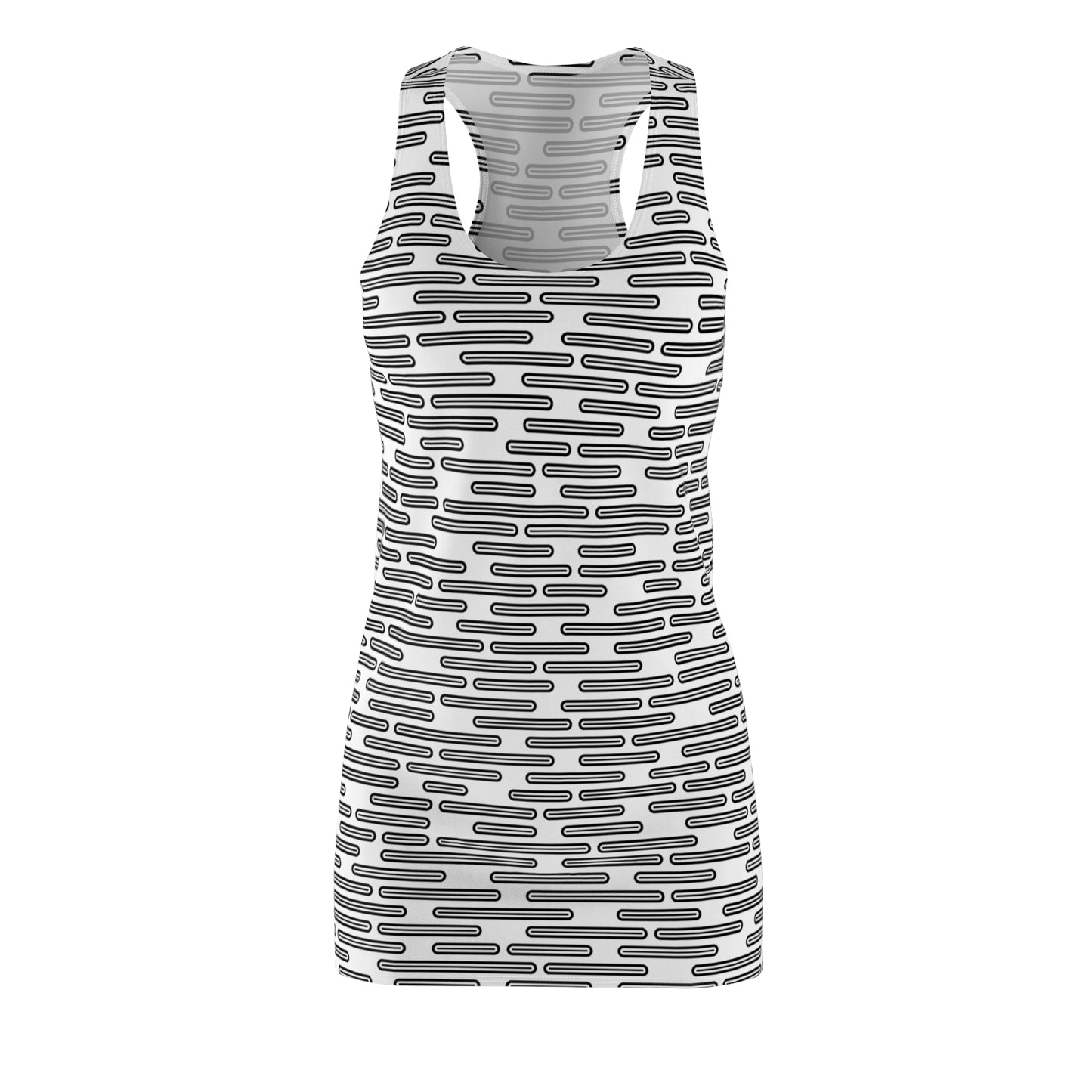 Schwarz Weiß Racerback Kleid – Modernes Sommerkleid