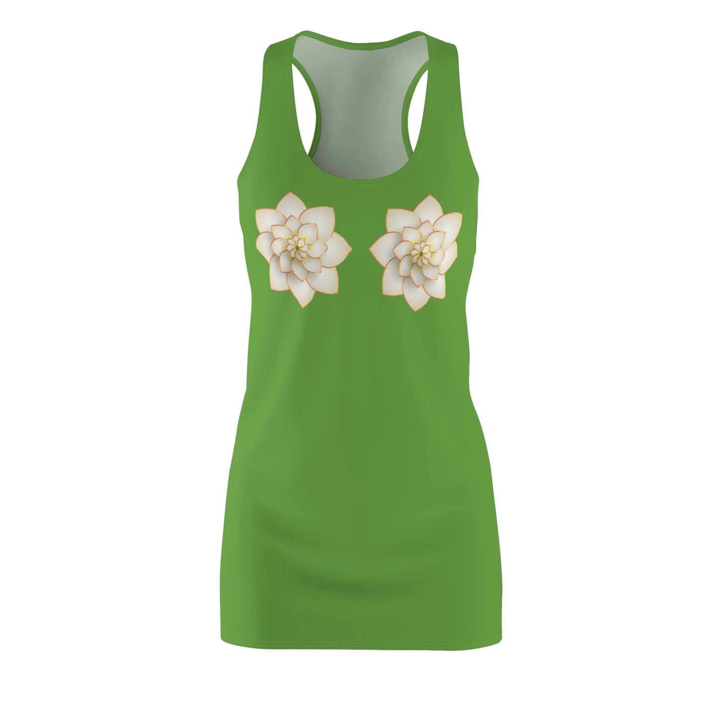 Grünes Damen Kleid Lotus Racerback Sommer Elegant Alltag Events