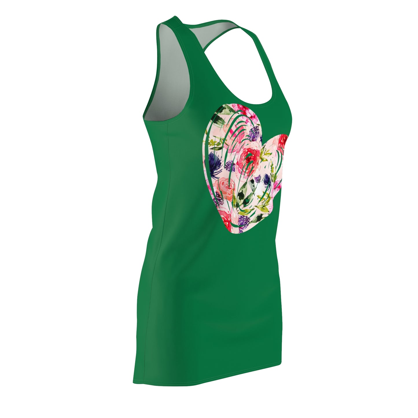 Floral Herz Racerback Kleid – Trendiges Sommerkleid