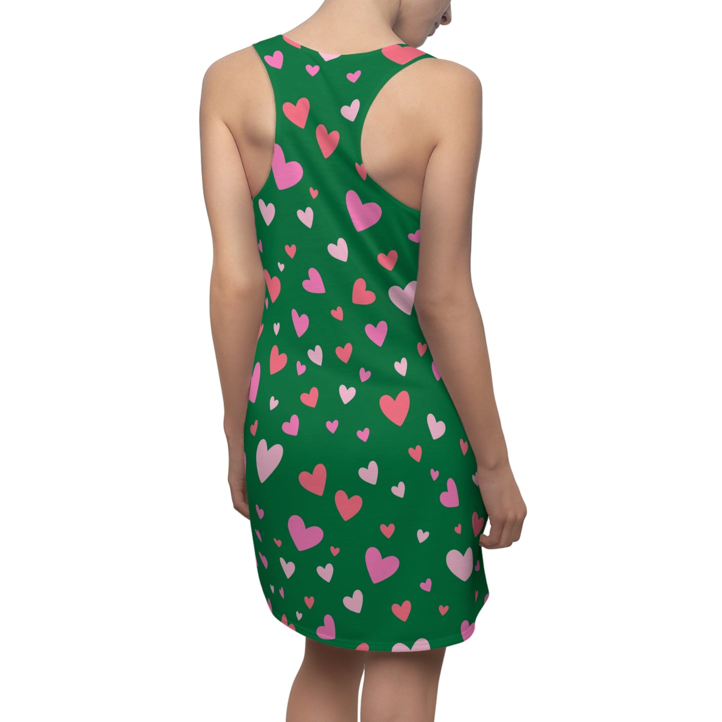 Pink Herz Racerback Kleid – Verspieltes Sommerkleid in grün