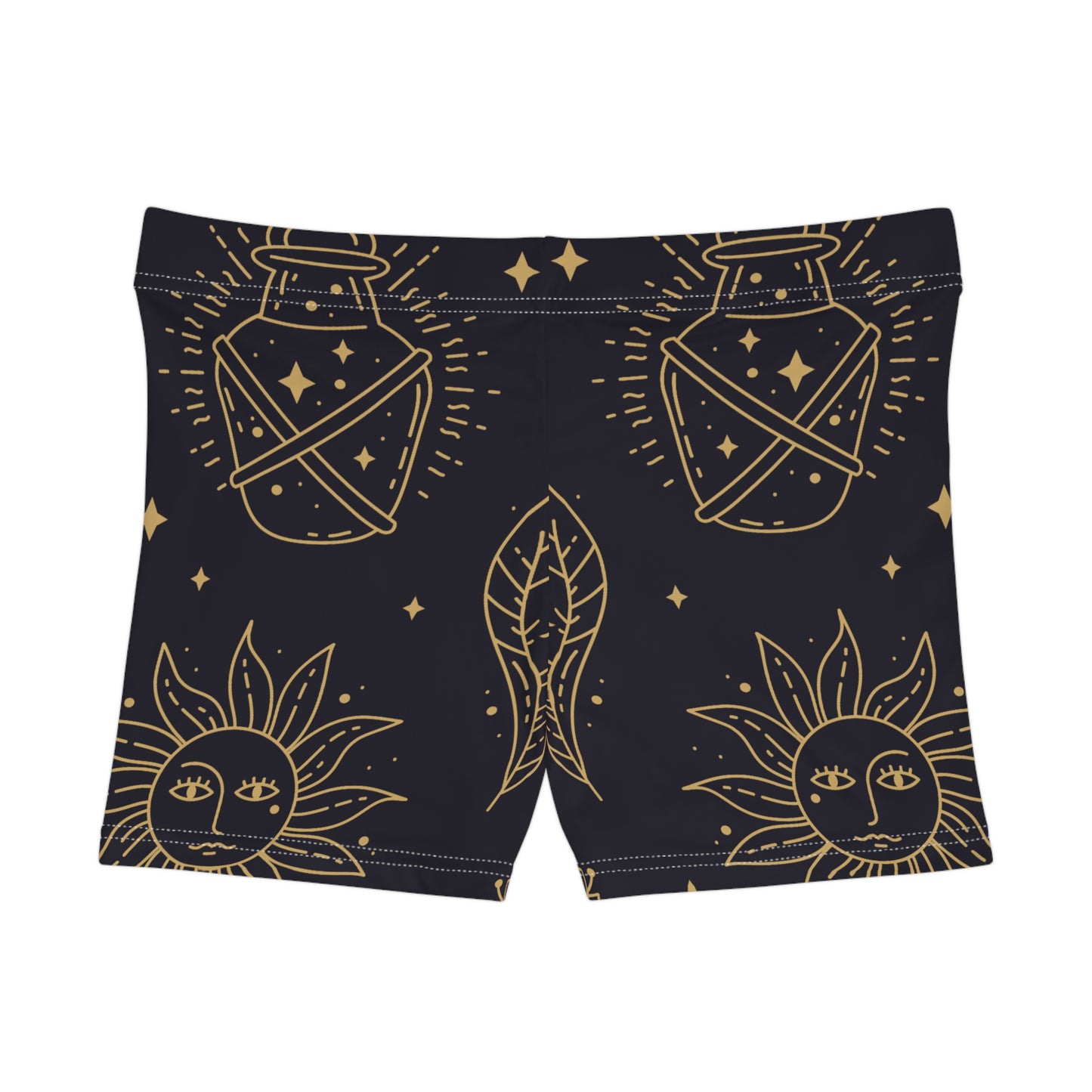 Damen Shorts Bohemian Sonne Pflanzen Design Sommer Strand