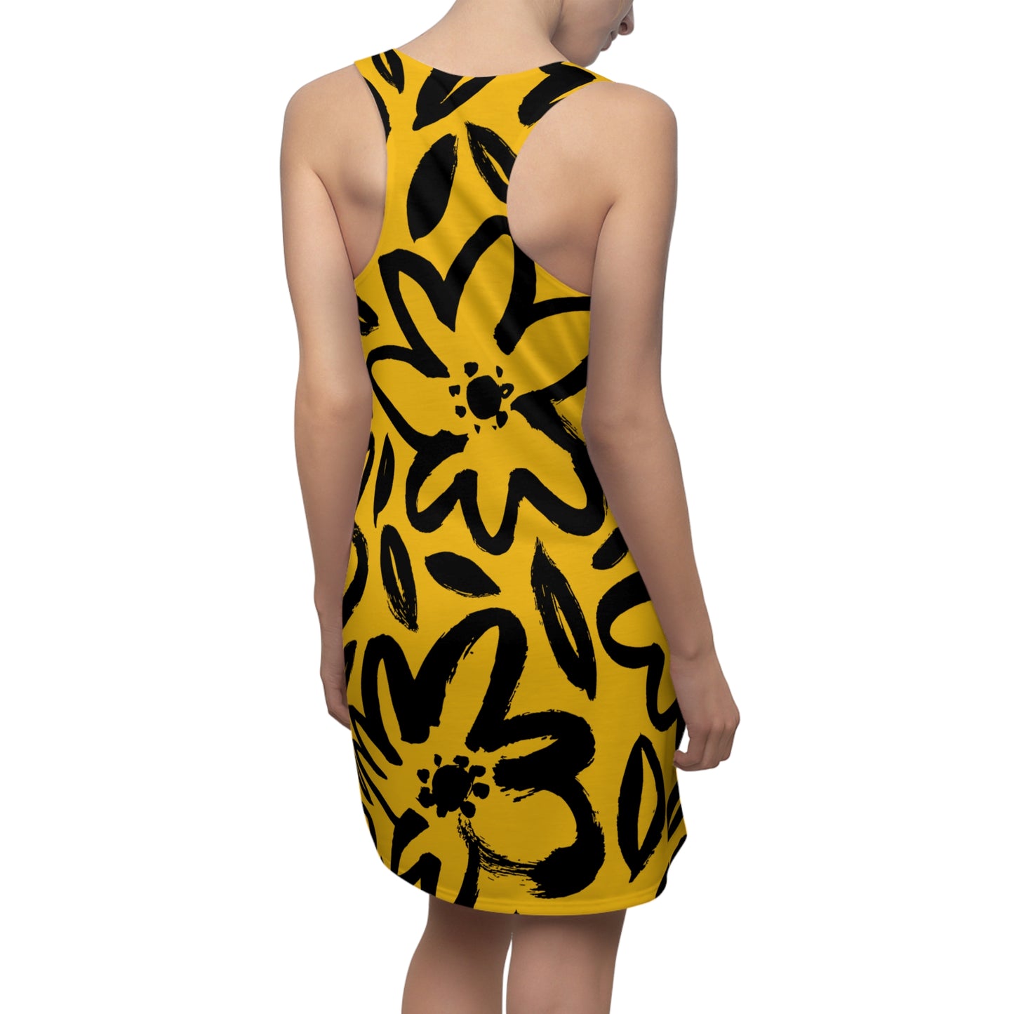 Racerback Kleid Damen Blumenmuster – Sommerkleid Strandkleid