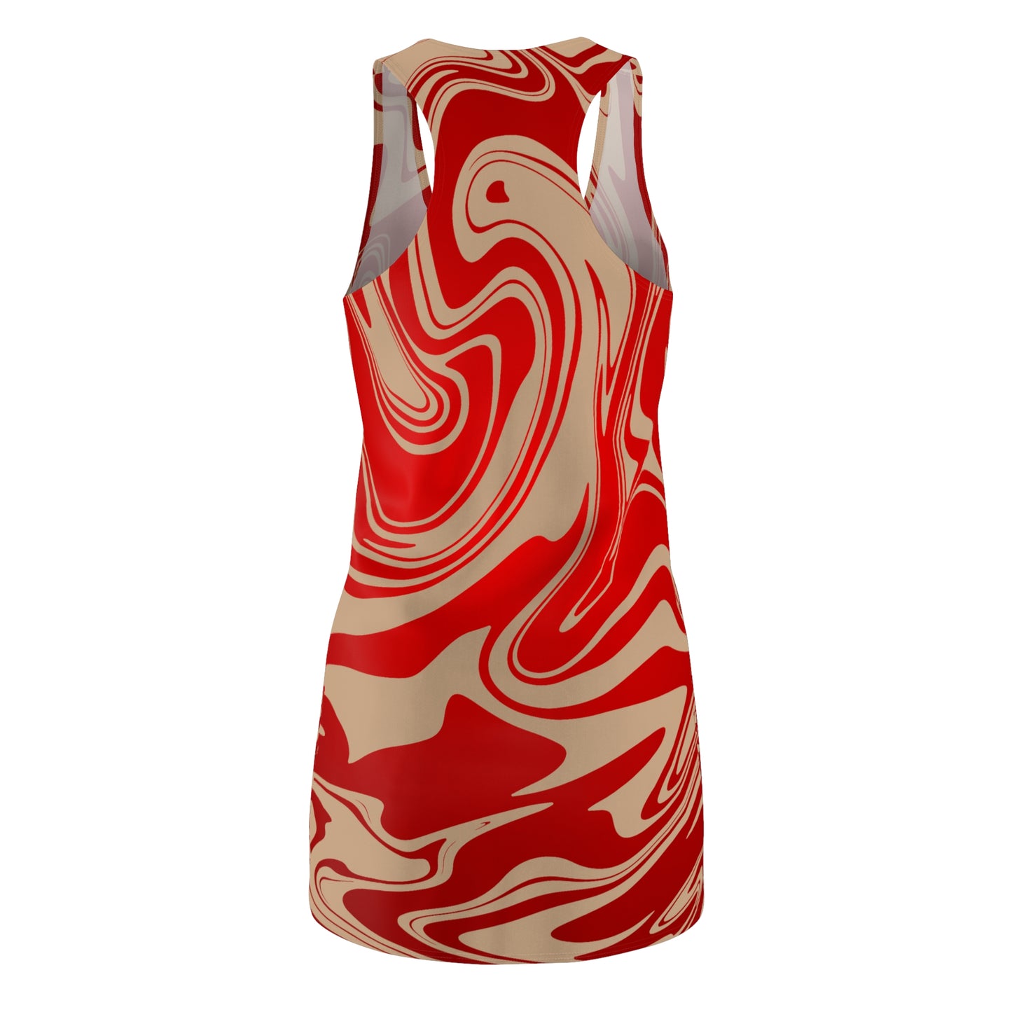 Rot Marmor Racerback Kleid – Trendiges Sommerkleid