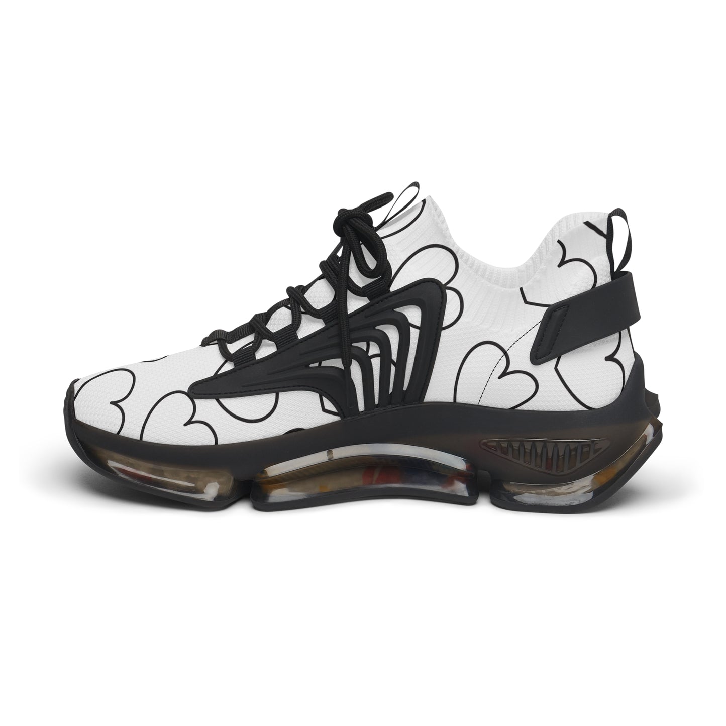 Damen Sneaker mit Herzmuster – Stylische Sportschuhe