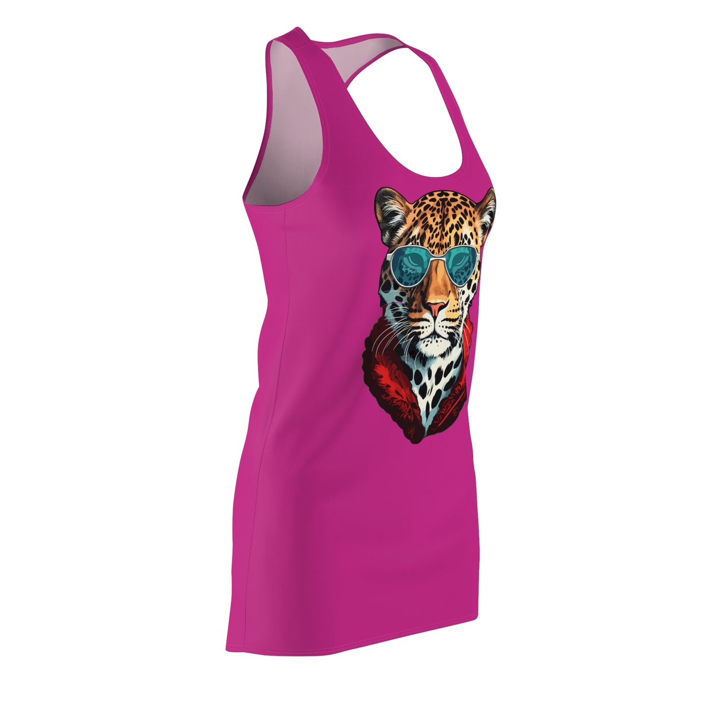 Pinkes Leopard Sonnenbrille Racerback Kleid – Cooles Sommerkleid