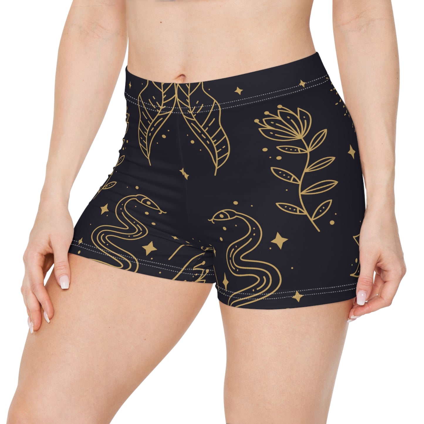 Damen Shorts Bohemian Sonne Pflanzen Design Sommer Strand