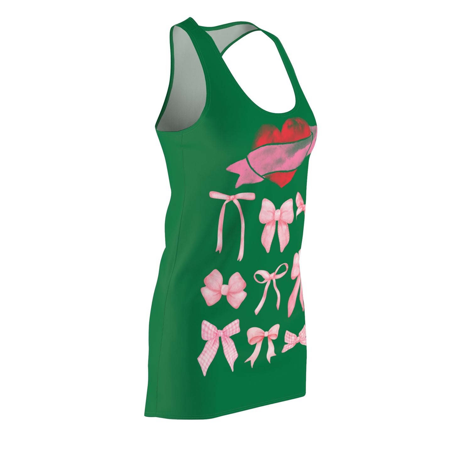 Herz & Schleifen Racerback Kleid – Romantisches Sommerkleid