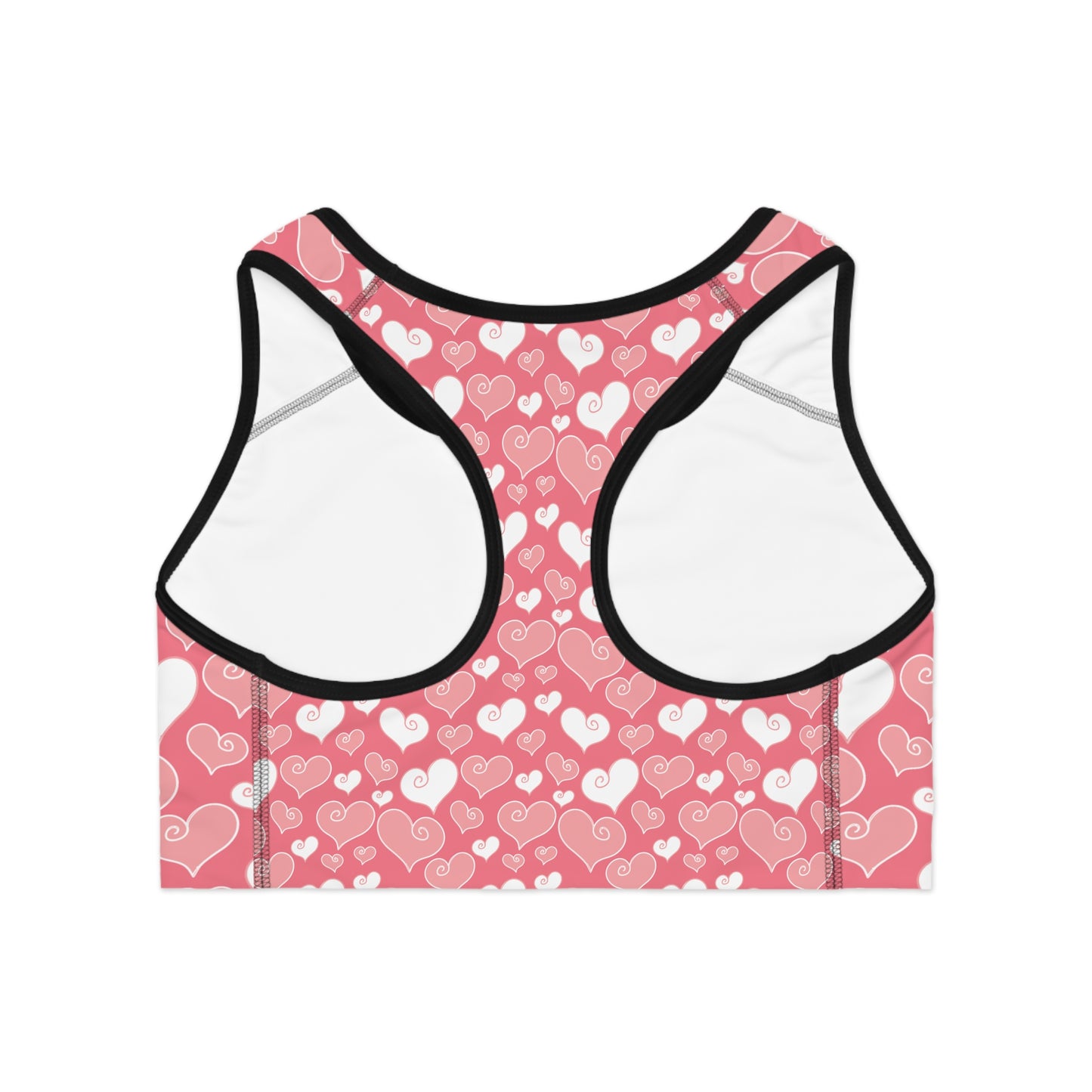 Damen Sport BH Herzmuster Atmungsaktiv Yoga Fitness Workout Top